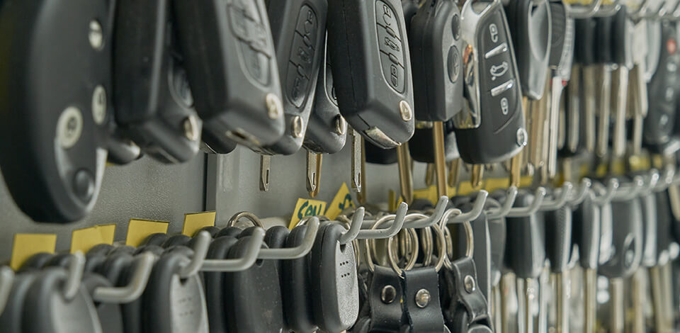 Key Fobs on Wall